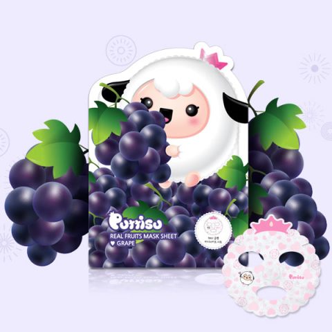 Puttisu Real Fruit Facial Mask Sheet- #Grape